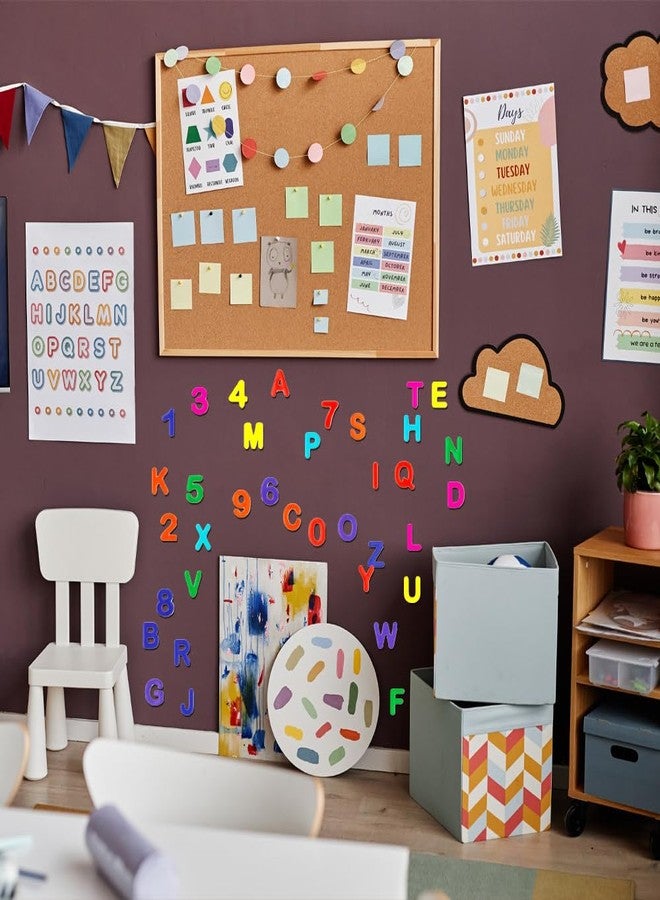 JesPlay Alphabet Letters & Numbers - 36 Piece Reusable Window Stickers Gels & Decals - Full Alphabet and Numbers - Puffy Sticker Activities for Classroom, Teacher Essentials, Nursery - Image 5